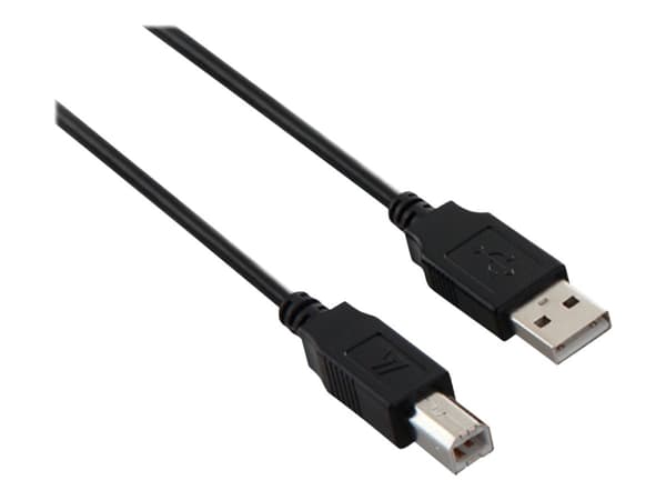 V7 - USB-kabel - USB (hane) till USB typ B (hane) - USB 2.0 - 1.8 m - svart
