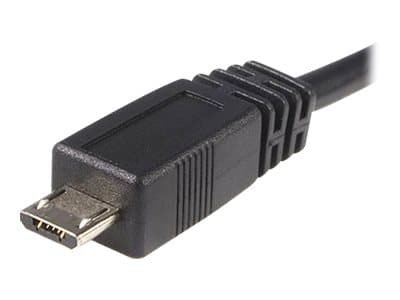 StarTech.com UUSBHAUB1M USB-kabel 1 m USB 2.0 USB A Micro-USB B Sort
