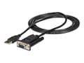 Miniatyrbild 2 av 5: StarTech.com USB till nollmodem RS232 DB9 seriell DCE-kabeladapter med 1 port och FTDI - Seriell adapter - USB 2.0 - RS-232 - svart