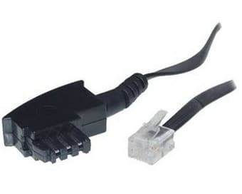 S-Conn 6m TAE F - RJ11, 6 m, TAE F, RJ11, Sort, Hankjønn, Hankjønn