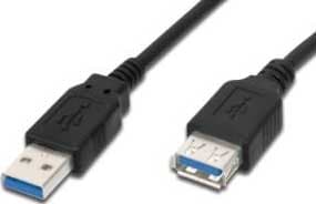 M-CAB - USB-förlängningskabel - USB typ A (hane) till USB typ A (hona) - USB 3.0 - 1.8 m - svart