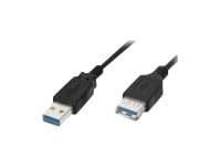 M-CAB - USB-förlängningskabel - USB typ A (hane) till USB typ A (hona) - USB 3.0 - 1.8 m - svart