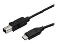 Miniatyrbild 1 av 5: StarTech.com USB-C till USB-B-skrivarkabel - M/M - 3 m - USB 2.0 - USB-kabel - 24 pin USB-C (hane) rak till USB typ B (hane) rak - Thunderbolt 3 / US