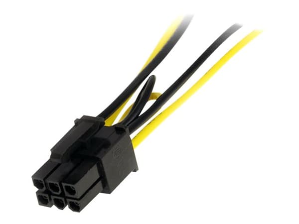 StarTech.com 6in SATA Power to 6 Pin PCI Express Video Card Power Cable Adapter - SATA to 6 pin PCIe power - Strømkabel - SATA-strøm (hann) til 6-pin