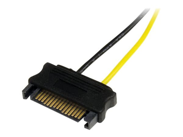 StarTech.com 6in SATA Power to 6 Pin PCI Express Video Card Power Cable Adapter - SATA to 6 pin PCIe power - Strømkabel - SATA-strøm (hann) til 6-pin