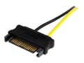 Miniatyrbilde 3 av 5: StarTech.com 6in SATA Power to 8 Pin PCI Express Video Card Power Cable Adapter - SATA to 8 pin PCIe power - Strømkabel - SATA-strøm (hann) til 8-pin