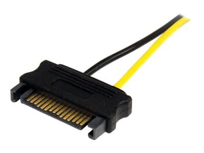 StarTech.com 6in SATA Power to 8 Pin PCI Express Video Card Power Cable Adapter - SATA to 8 pin PCIe power - Strømkabel - SATA-strøm (hann) til 8-pin
