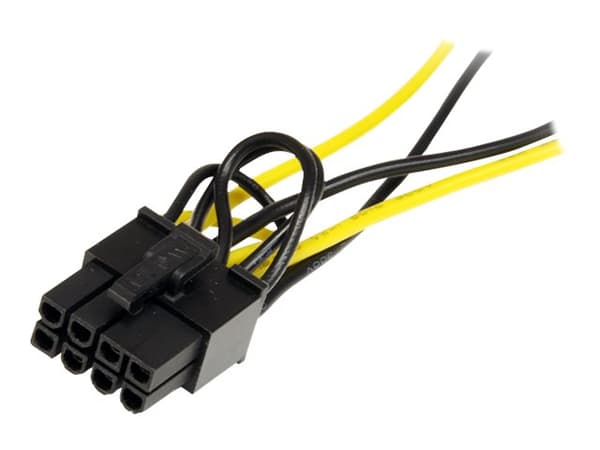 StarTech.com 6in SATA Power to 8 Pin PCI Express Video Card Power Cable Adapter - SATA to 8 pin PCIe power - Strømkabel - SATA-strøm (hann) til 8-pin