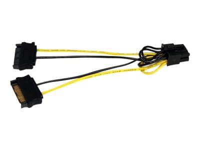 StarTech.com 6in SATA Power to 8 Pin PCI Express Video Card Power Cable Adapter - SATA to 8 pin PCIe power - Strømkabel - SATA-strøm (hann) til 8-pin