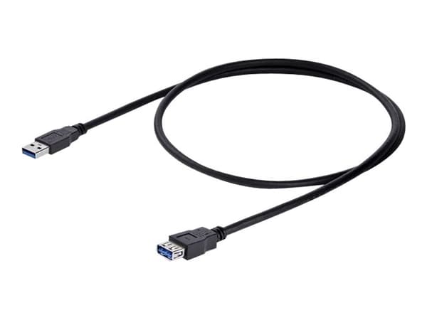 StarTech.com USB3SEXT1MBK USB-kabel 1 m USB 3.2 Gen 1 (3.1 Gen 1) USB A Sort