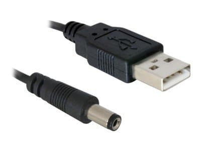 Delock - Strømkabel - 5,4 mm-DC-jakk (hann) til USB (hann) - 1 m