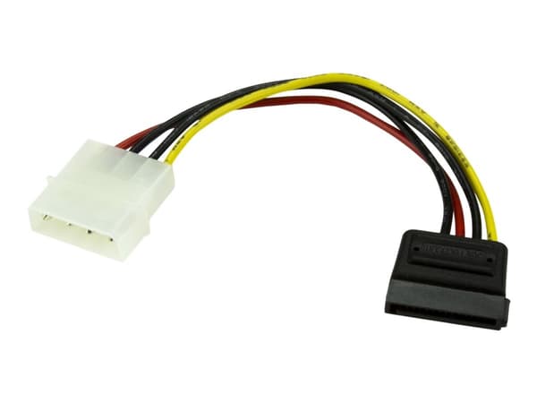 StarTech.com 6in 4 Pin LP4 to SATA Power Cable Adapter - LP4 to SATA - 6in LP4 to SATA Cable - 4 pin to SATA power - Strømkabel - SATA strøm (han) ti