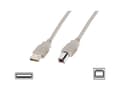 Miniatyrbild 4 av 5: ASSMANN - USB-kabel - USB typ B (hane) till USB (hane) - USB 2.0 - 3 m - formpressad - beige