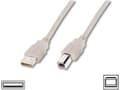 Miniatyrbild 5 av 5: ASSMANN - USB-kabel - USB typ B (hane) till USB (hane) - USB 2.0 - 3 m - formpressad - beige