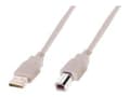Miniatyrbild 1 av 5: ASSMANN - USB-kabel - USB typ B (hane) till USB (hane) - USB 2.0 - 3 m - formpressad - beige