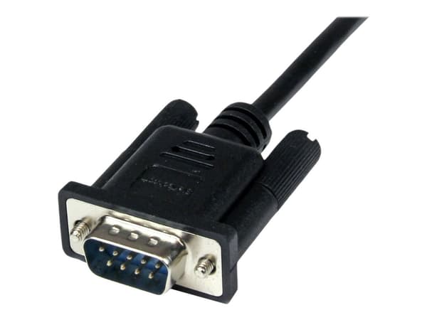 StarTech.com 1m Black DB9 RS232 Serial Null Modem Cable F/M - DB9 Male to Female - 9 pin Null Modem Cable - 1x DB9 (M), 1x DB9 (F), Black - Null mode