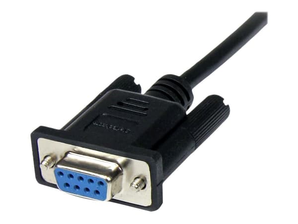 StarTech.com 1m Black DB9 RS232 Serial Null Modem Cable F/M - DB9 Male to Female - 9 pin Null Modem Cable - 1x DB9 (M), 1x DB9 (F), Black - Null mode