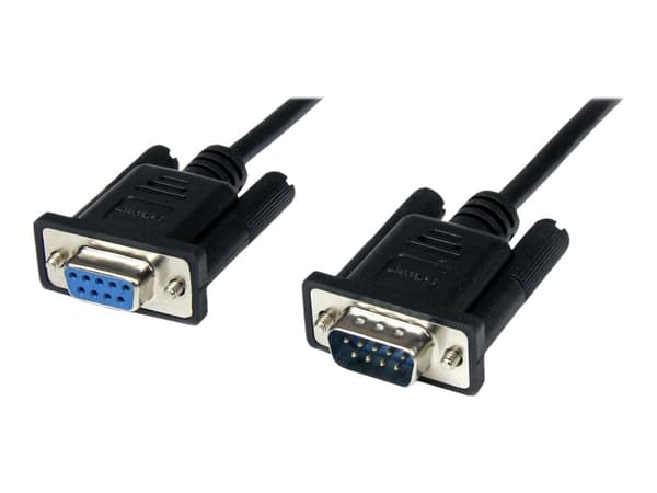 StarTech.com 1m Black DB9 RS232 Serial Null Modem Cable F/M - DB9 Male to Female - 9 pin Null Modem Cable - 1x DB9 (M), 1x DB9 (F), Black - Null mode