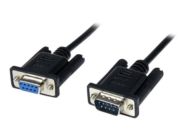 StarTech.com 1m Black DB9 RS232 Serial Null Modem Cable F/M - DB9 Male to Female - 9 pin Null Modem Cable - 1x DB9 (M), 1x DB9 (F), Black - Null mode