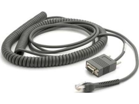 Zebra - Seriell kabel - DB-9, power DC jack til RJ-45 (10-kontakts) (hann) - 6.1 m - rullet sammen - for Symbol DS4308, DS7708, DS9808, DS9908, LS220