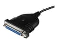 Miniatyrbild 1 av 5: StarTech.com 1,8 m USB till DB25 parallell skrivaradapterkabel - M/F
