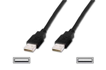 ASSMANN - USB-kabel - USB (hane) till USB (hane) - USB 2.0 - 5 m - formpressad - svart