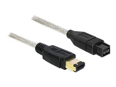 Delock - IEEE 1394-kabel - FireWire 800 (hane) till 6 pin FireWire (hane) - 2 m