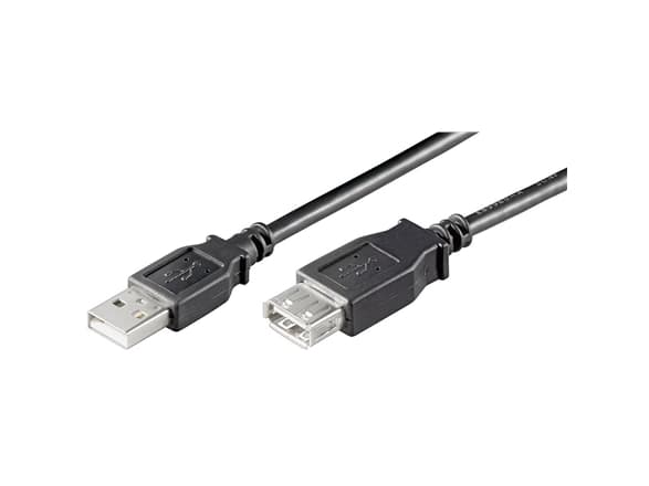 Goobay 93600, 3 m, USB A, USB A, USB 2.0, 0,48 Gbit/s, Svart