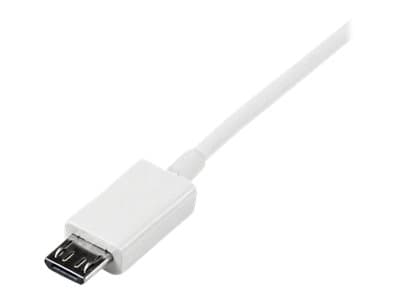 StarTech.com 2m USB 2.0 A/Micro-B m/m USB-kablar USB A Micro-USB B Vit