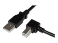 Miniatyrbild 3 av 5: StarTech.com 2m USB 2.0 A to Right Angle B Cable Cord - 2 m USB Printer Cable - Right Angle USB B Cable - 1x USB A (M), 1x USB B (M) (USBAB2MR) - USB