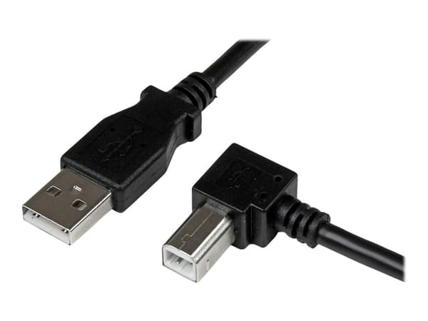 StarTech.com 2m USB 2.0 A to Right Angle B Cable Cord - 2 m USB Printer Cable - Right Angle USB B Cable - 1x USB A (M), 1x USB B (M) (USBAB2MR) - USB
