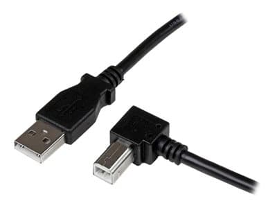 StarTech.com 2m USB 2.0 A to Right Angle B Cable Cord - 2 m USB Printer Cable - Right Angle USB B Cable - 1x USB A (M), 1x USB B (M) (USBAB2MR) - USB