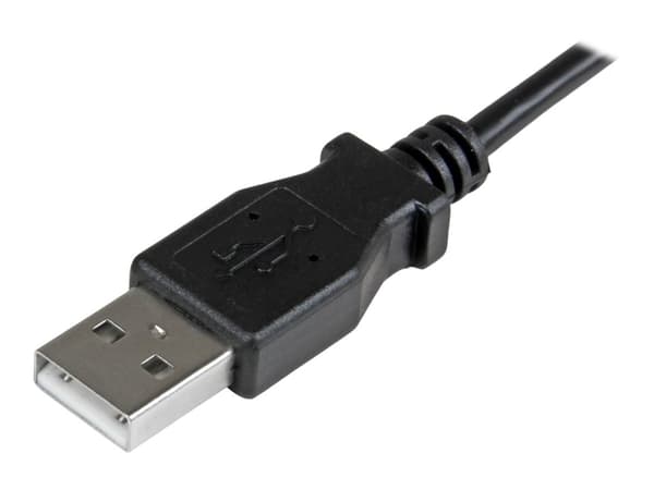StarTech.com 2m 6 ft Micro-USB Charge-and-Sync Cable - Right-Angle Micro-USB - M/M - USB to Micro USB Charging Cable - 24 AWG (USBAUB2MRA) - USB-kabe