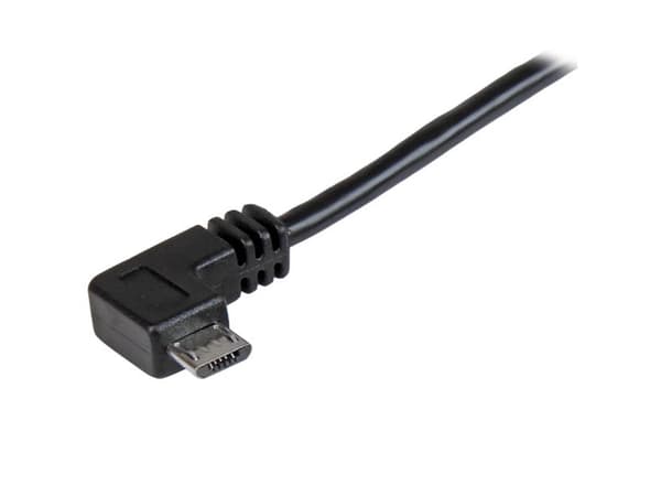 StarTech.com 2m 6 ft Micro-USB Charge-and-Sync Cable - Right-Angle Micro-USB - M/M - USB to Micro USB Charging Cable - 24 AWG (USBAUB2MRA) - USB-kabe