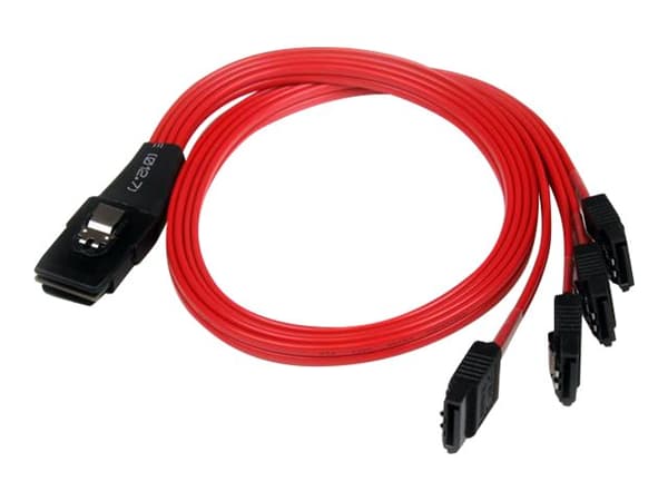 StarTech.com SAS8087S4R50 SAS (Serial Attached SCSI) -kaapeli 0,5 m Musta, Punainen