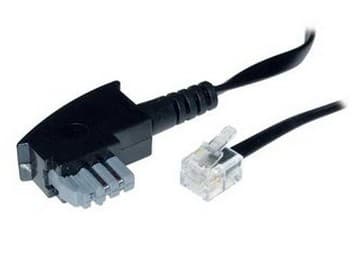 S-Conn 10m TAE-N - RJ11, 10 m, TAE-N, RJ11, Svart, Transparent, Hankoppling, Hankoppling