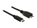 Miniatyrbild 3 av 5: Delock - USB-kabel - Micro-USB typ B (han) till 24 stift USB-C (han) - USB 3.1 Gen 2 - 1 m - sorterad
