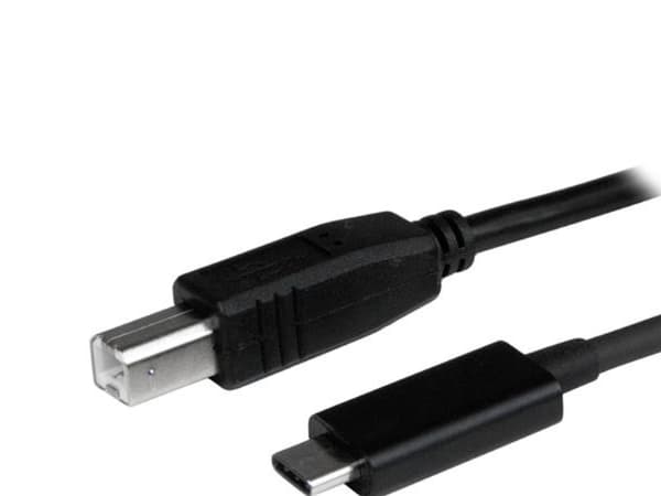 StarTech.com USB 2.0 USB-C till USB-B-kabel - 1 m - USB-kabel - 24 pin USB-C (hane) till USB typ B (hane) - USB 2.0 - 1 m - svart - för P/N: HB30A3A1