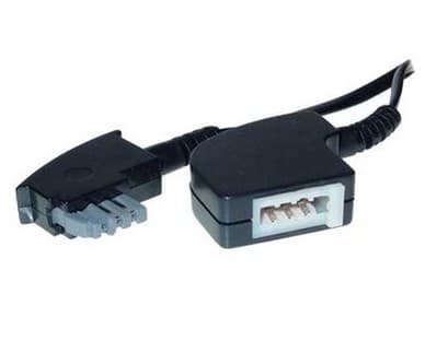 S-Conn 70220-, 10 m, TAE-N, TAE-N, Sort, Hanstik, Hunstik