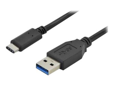 DIGITUS DK-300136-010-S - USB-kabel - 24 pin USB-C (hane) till USB typ A (hane) - USB 3.0 - 1 m - formpressad - svart