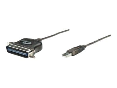 Manhattan 317016, Svart, USB-A, Parallel 36-pin, 1,8 m, Hane/Hane, 134 g