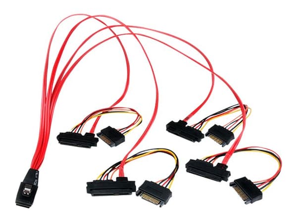 StarTech.com SAS808782P50 SAS (Serial Attached SCSI) -kaapeli 0,5 m Musta, Punainen