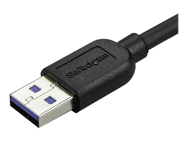 StarTech.com 0.5m 20in Slim Micro USB 3.0 Cable M/M - Oikea kulma Micro-USB - USB 3.0 A to Micro B - Angled Micro USB 3.1 Gen 1 5Gbps (USB3AU50CMRS)