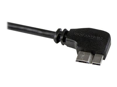 StarTech.com 0.5m 20in Slim Micro USB 3.0 Cable M/M - Oikea kulma Micro-USB - USB 3.0 A to Micro B - Angled Micro USB 3.1 Gen 1 5Gbps (USB3AU50CMRS)