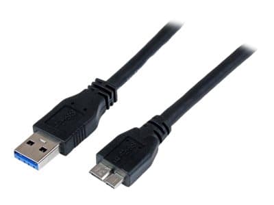 StarTech.com USB3CAUB1M USB-kablar 1 m USB 3.2 Gen 1 (3.1 Gen 1) USB A Micro-USB B Svart