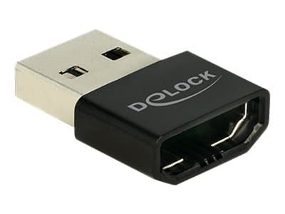 DeLOCK HDMI/USB-A, Musta, Hopea, Laatikko, 16,6 mm, 23,4 mm, 6,8 mm, 1 kpl