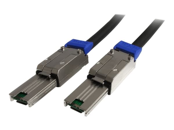 StarTech.com 1m External Mini SAS Cable - Serial Attached SCSI SFF-8088 to SFF-8088 - 2x SFF-8088 (M) - 1 meter, Black (ISAS88881) - Extern SAS-kabel