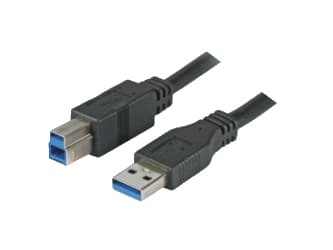 M-CAB - USB-kabel - USB-type A (hann) til USB Type B (hann) - USB 3.0 - 3 m - svart