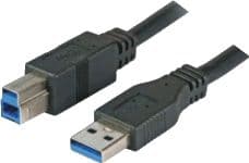 M-CAB - USB-kabel - USB-type A (hann) til USB Type B (hann) - USB 3.0 - 3 m - svart