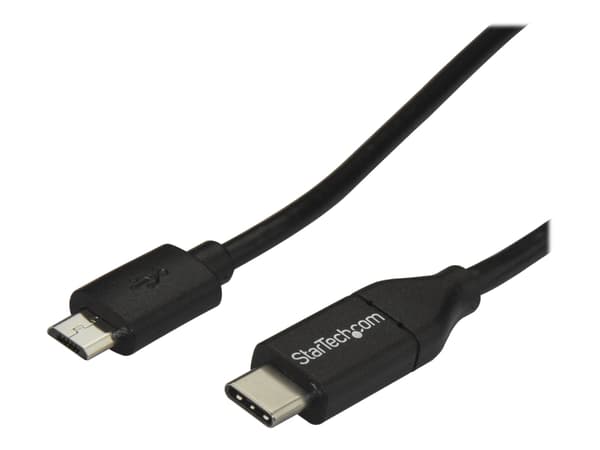 StarTech.com USB C to Micro USB Cable 2m 6ft - USB-C to Micro USB Charge Cable - USB 2.0 Type C to Micro B - Thunderbolt 3 Compatible (USB2CUB2M) - U